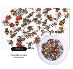 Nail Accessories with Flowers, Insects, Butterflies, Bears for gel nails