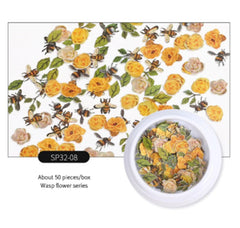 Nail Accessories with Flowers, Insects, Butterflies, Bears for gel nails