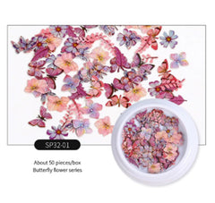 Nail Accessories with Flowers, Insects, Butterflies, Bears for gel nails
